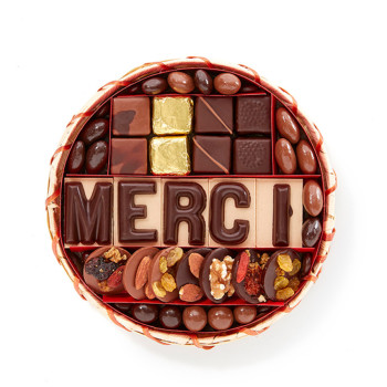 Plateau chocolat Merci taille 1 Jadis et Gourmande
