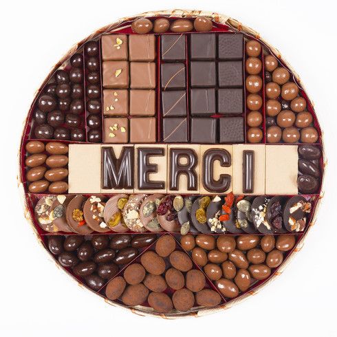 Plateau chocolat Merci Taille 4 / Remercier