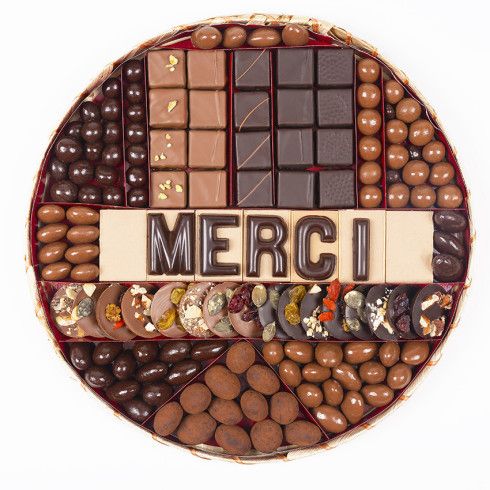 Plateau chocolat Merci Taille 4 / Accueil