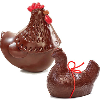 Poules de P&acirc;ques en chocolat noir image 1