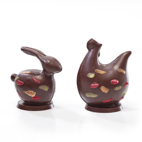 Poulette ou lapinou chocolat noir / Chocolats de Pâques originaux  -20%