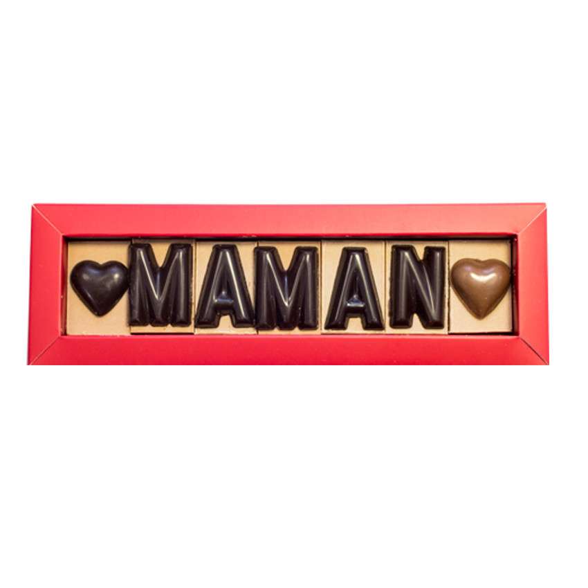 Message maman en chocolat