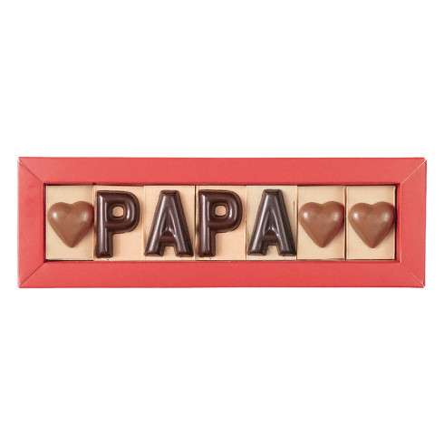 Message Papa en chocolat / Chocolats Fête des Pères