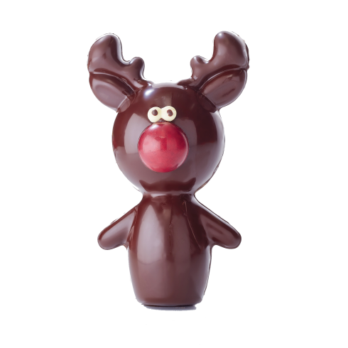 Renne chocolat noir - Cadeau Noël chocolat. / Chocolats de Noël originaux
