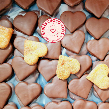 Sablés coeur & Chocolat au lait Jadis et Gourmande