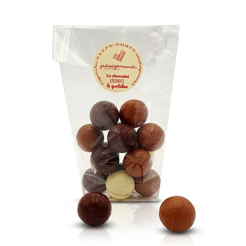 Sachet ballon de foot chocolat et praliné / Chocolats Fête des Pères
