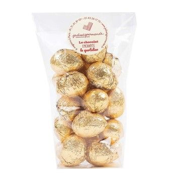 Sachet 200g oeufs Pâques doré Chocolat lait praliné Jadis et Gourmande