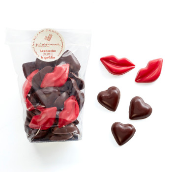 Mini cœurs chocolat noir. Pour un café charmant Jadis et Gourmande