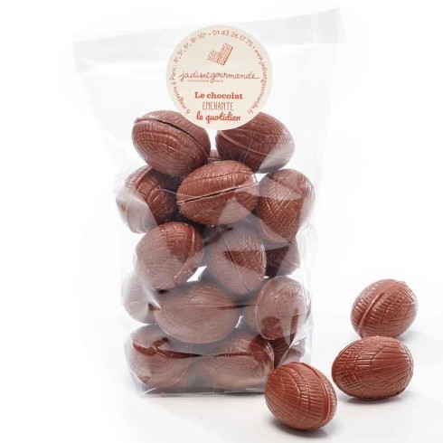 Sachet 180g d'œufs de Pâques praliné croustillants lait / Fritures de Pâques en chocolat