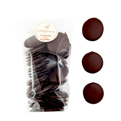 Palets fins en chocolat noir / Le Nouvel An