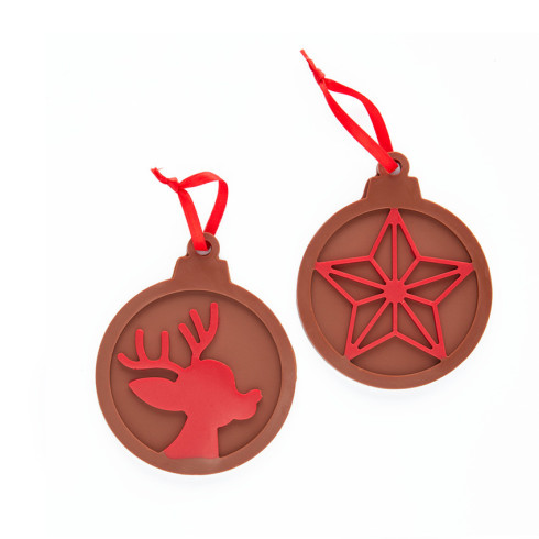 Boule de Noël plate en chocolat au lait / Chocolats de Noël originaux