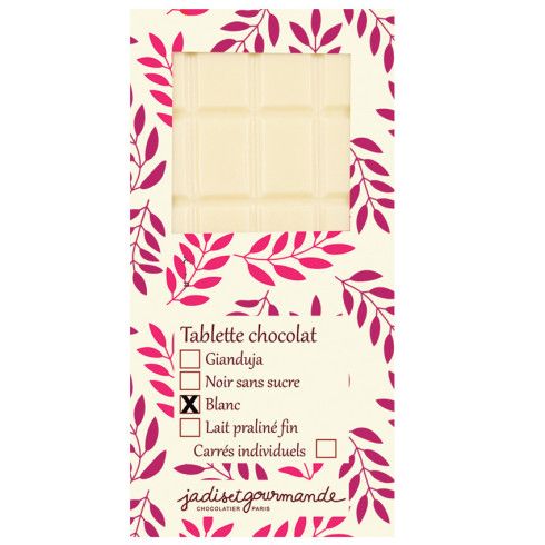 Tablette chocolat blanc / Les tablettes de chocolat