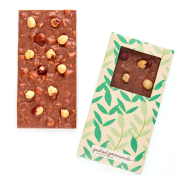 Tablette chocolat au lait noisettes Jadis et Gourmande