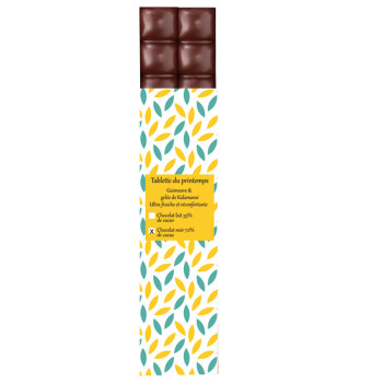 Tablette du printemps chocolat noir Jadis et Gourmande