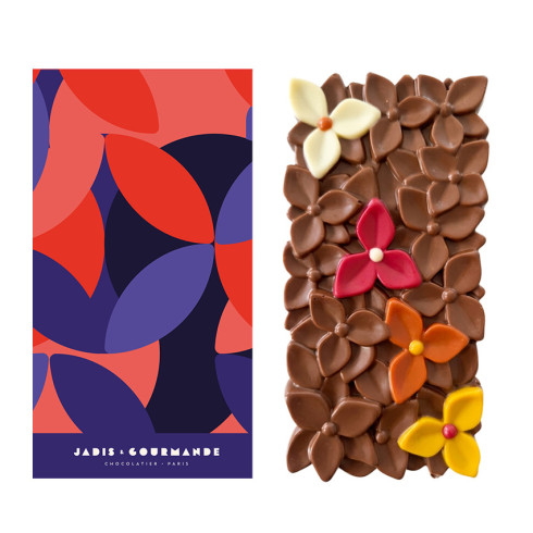 Tablette Fleur Praliné, chocolat lait / Accueil