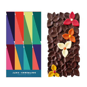 Tablette Fleur Pralin&eacute;, chocolat noir image 1