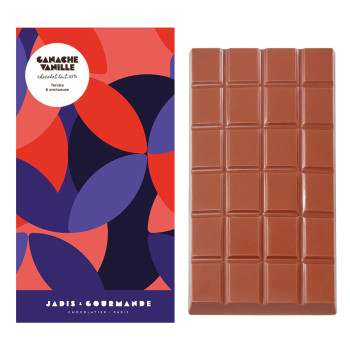 Tablette ganache vanille, chocolat lait image 1