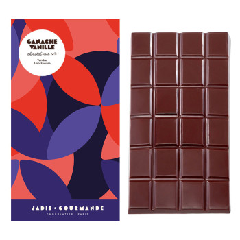 Tablette ganache vanille, chocolat noir image 1