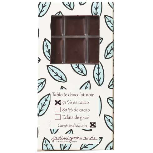 Tablette de chocolat noir 72 % / Les tablettes de chocolat