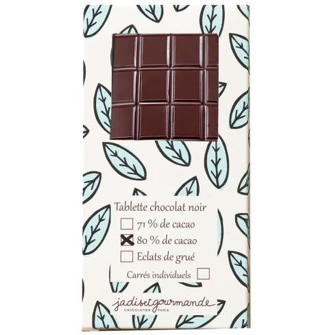 Tablette de chocolat noir 80 % / Les tablettes de chocolat