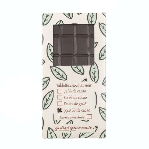 Tablette de chocolat noir 99,8 % / Les tablettes de chocolat