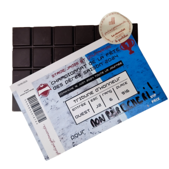 Une tablette sportive en chocolat noir Jadis et Gourmande