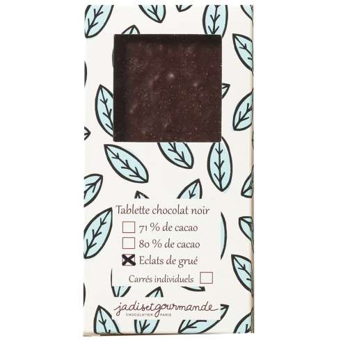 Tablette de chocolat noir aux éclats de grué / Les tablettes de chocolat