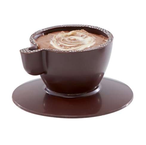 Tasse à café chocolat noir / Les Moulages en chocolat