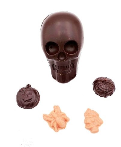 Tête de mort chocolat noir / Chocolats pour Halloween